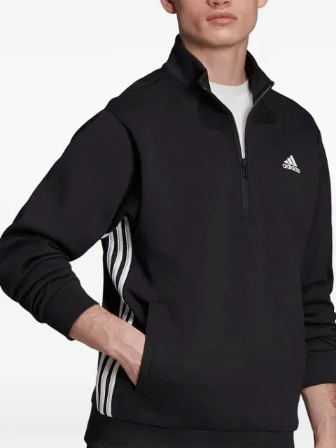adidas logo zip-neck sweatshirt Black EB5280