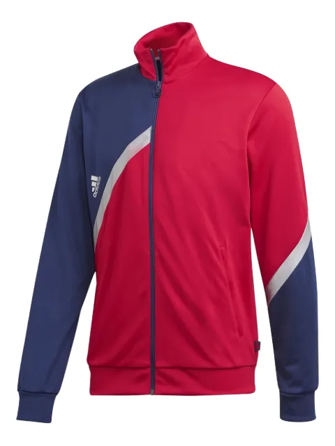 adidas striped zip lightweight jacket Red FS5047