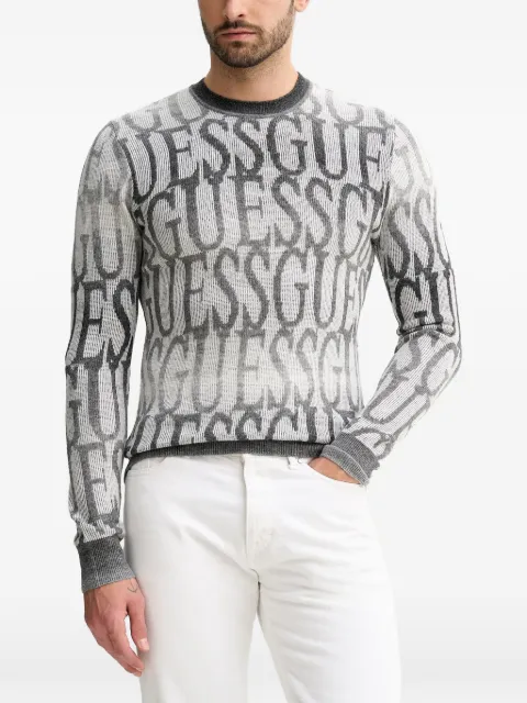 GUESS USA logo crew-neck sweater White M5BR24Z0500