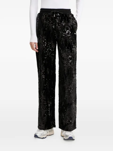 GUESS USA sequin-embellished trousers Black V5BB01K1922