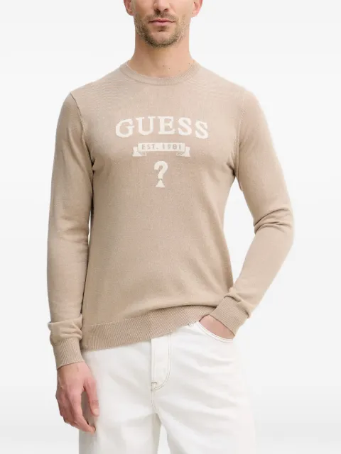 GUESS USA logo knitted sweater Neutrals M5YR00Z0122