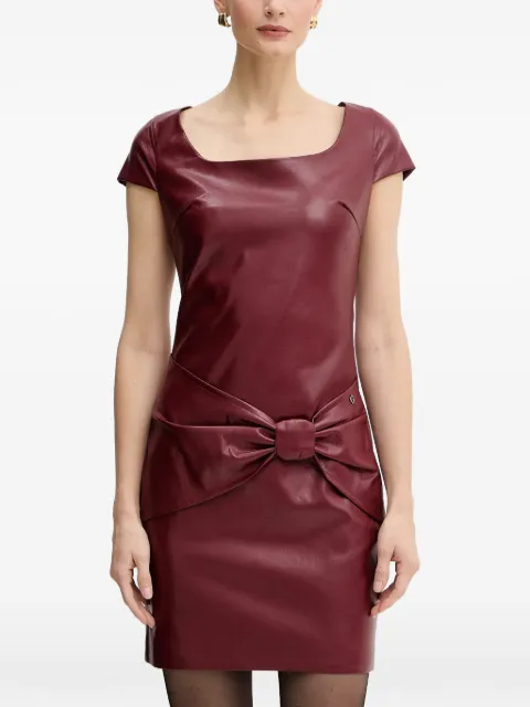 GUESS USA bow squared-neck mini dress Red W5BK55WGIK0