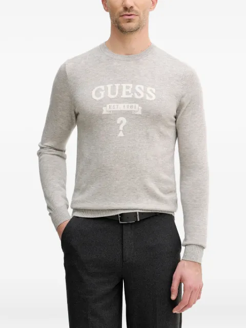GUESS USA logo crew-neck sweater Grey M5YR00Z0122