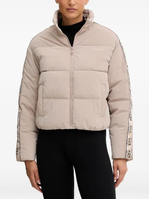 GUESS USA logo stripe puffer jacket Neutrals V5BL11WGYC2