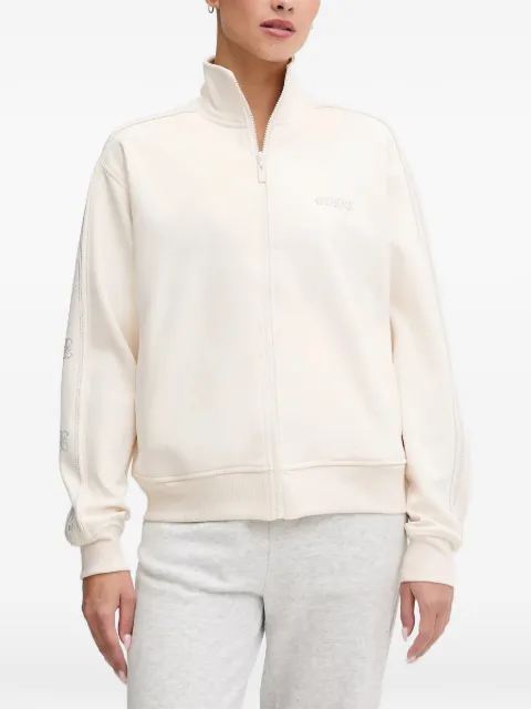 GUESS USA logo zip sweatshirt White V5BQ15KCX22