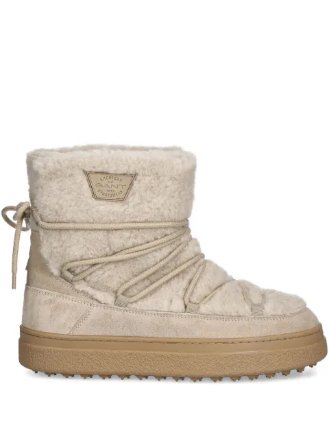 Gant lace-up shearling boots Neutrals 31541101