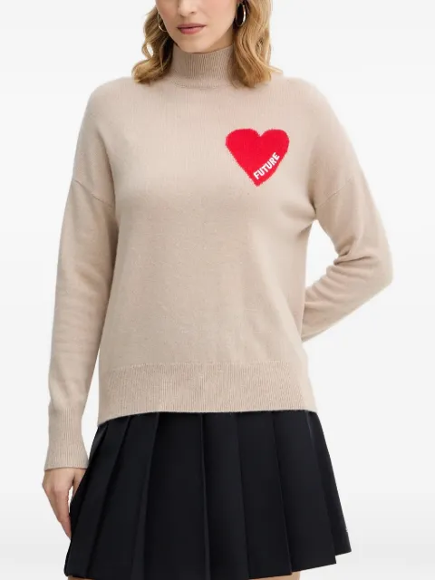 FROM FUTURE heart high-neck sweater Neutrals WPM00746