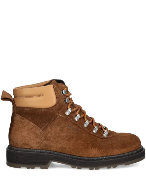 Gant lace-up panelled ankle boots Brown 31543079