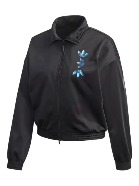 adidas logo-print zip-fastening sweatshirt Black FS7228