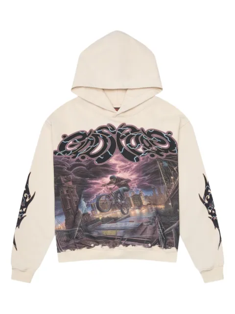 GODSPEED B.M.X. graphic-print hoodie Neutrals GBMXHBAW25