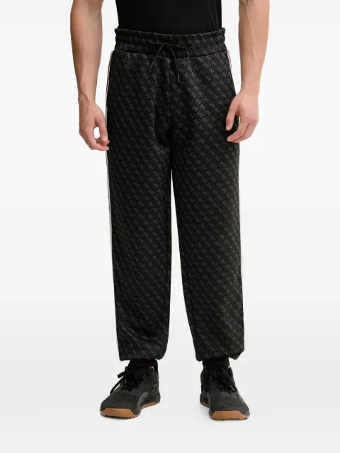 GUESS USA pattern side stripe track pants Black Z5BB19K2042