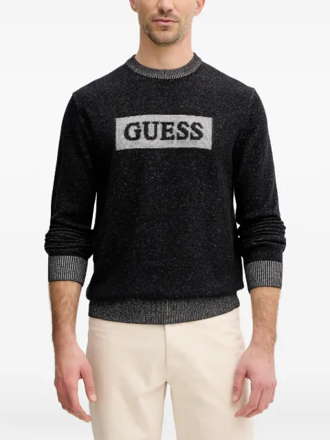 GUESS USA logo-embellishment sweater Black M5BR28Z0531