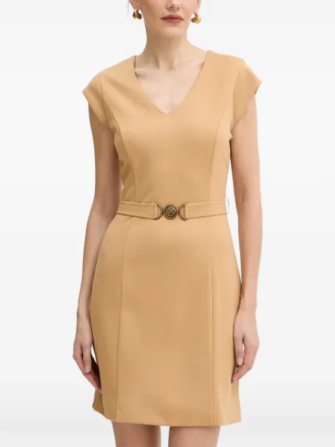 GUESS USA belted V-neck mini dress Neutrals W5BK21KCMU2