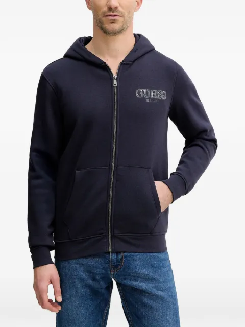 GUESS USA zip logo hoodie Blue M5BQ48K9Z21