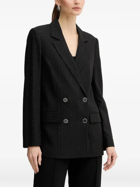 GUESS USA double-breasted pinstriped blazer Black W5BN59W2422