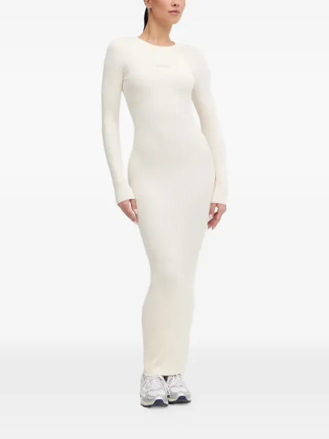 GUESS USA long-sleeve ribbed maxi dress White V5BK02Z3JD2