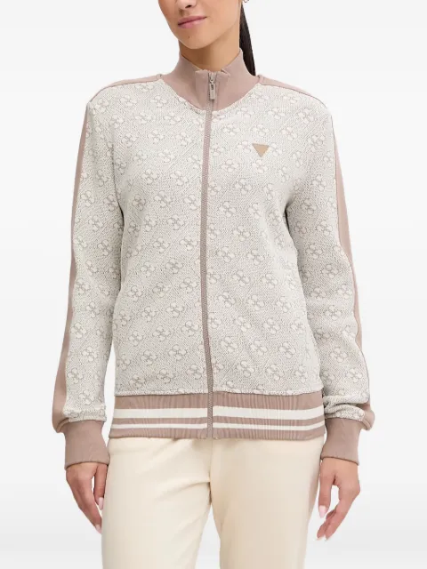 GUESS USA 4G zip-up sweater Neutrals V5BQ16K1990