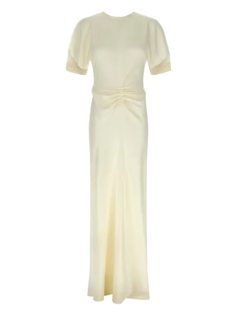 Victoria Beckham Isabella draped gown dress Neutrals 1126WDR007004AIVORY