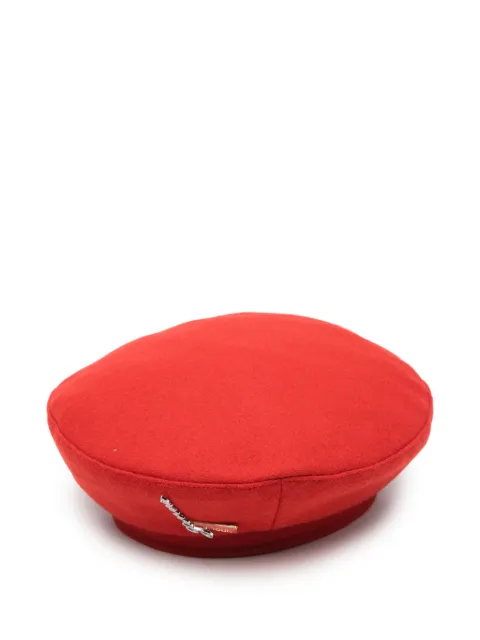Barbour logo-brooch beret Red LHA0613RE51