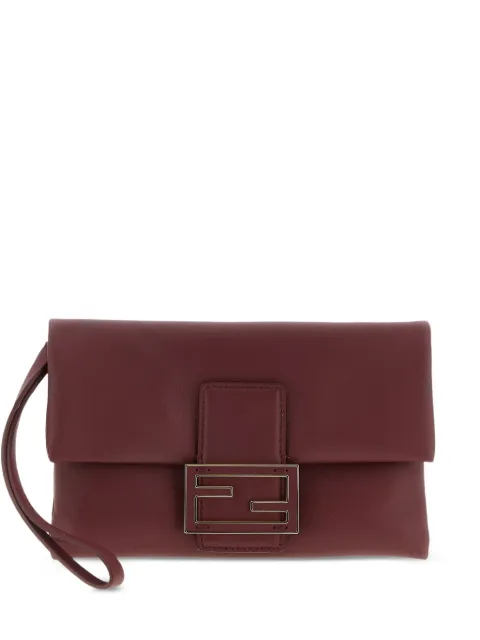 FENDI Mamma Baguette leather clutch bag Red 8M0538ABVE