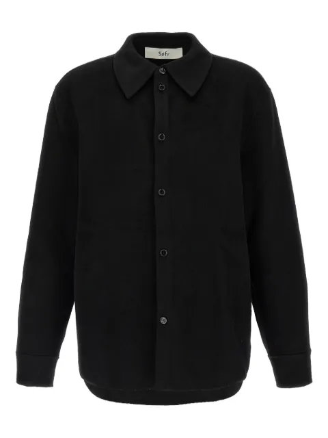 Séfr Lenny shirt Black PRESS26LENNYBLACKDOUBLCASH