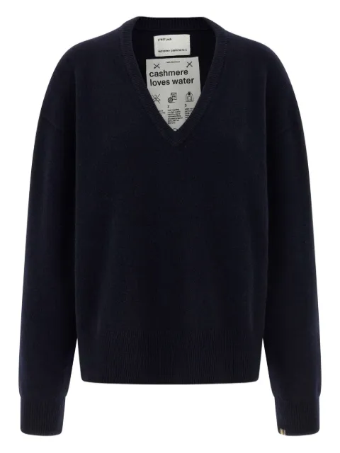 extreme cashmere V-neck long-sleevejumpers Blue N457