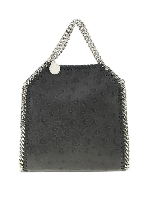 Stella McCartney Falabella ostrich tiny tote bag Black 391698WP0651
