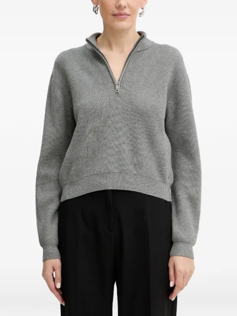 GUESS USA Harley zip ribbed sweater Grey W5BR29Z0572
