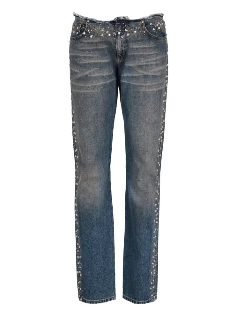 Voyage Et Cie customised gem jeans Blue W251145