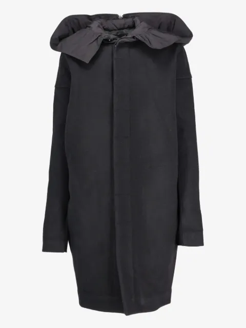 Rick Owens Vintage wool zip hood coat Black RM29092572
