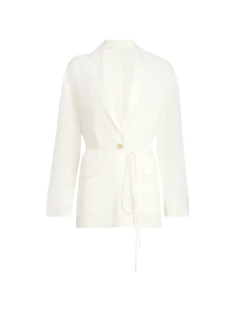 Brunello Cucinelli knotted lace single-breasted blazer White MF9067590C600
