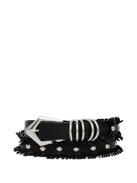 IRO fringed stud-embellished belt Black WM50STING