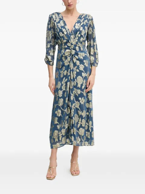 Hoss Intropia floral-print V-neck midi dress Blue 8222120