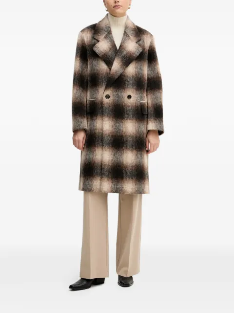 Joop! double-breasted checked coat Brown 30047890
