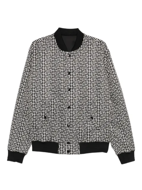 Balmain reversible patterned bomber jacket White GH1TFA27XL26