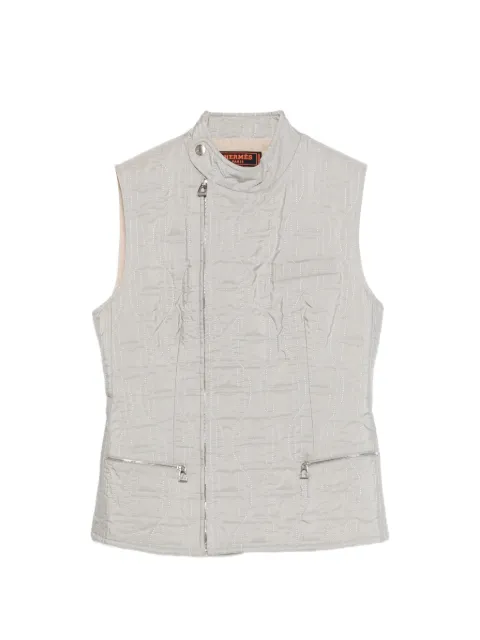 Hermès Pre-Owned 2000s quilted zip gilet Grey HE680AAK