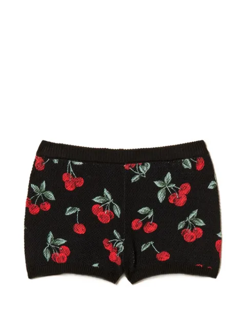 TWINSET knit shorts with print Black 261TT3242