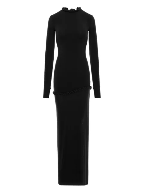 MANURÍ NORA braided-detail maxi dress Black MRSS26VICH9DR08