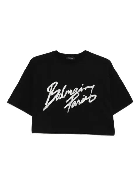 Balmain graphic-print t-shirt Black GF1EE145BD41