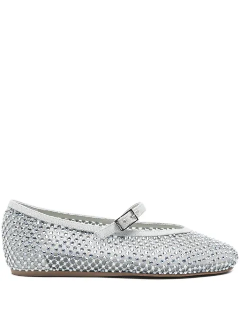 Le Silla Gilda round-toe ballet flats Silver 0189C020MTPPSTV