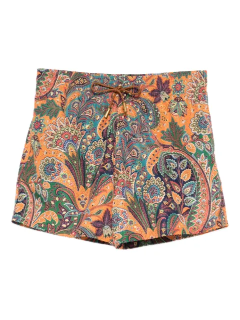 ETRO paisley-print drawstrings swim shorts Orange MRPB000199SASU2
