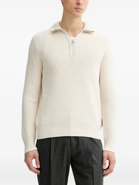 Marc O'Polo zip collared knitwear Neutrals 531516060370