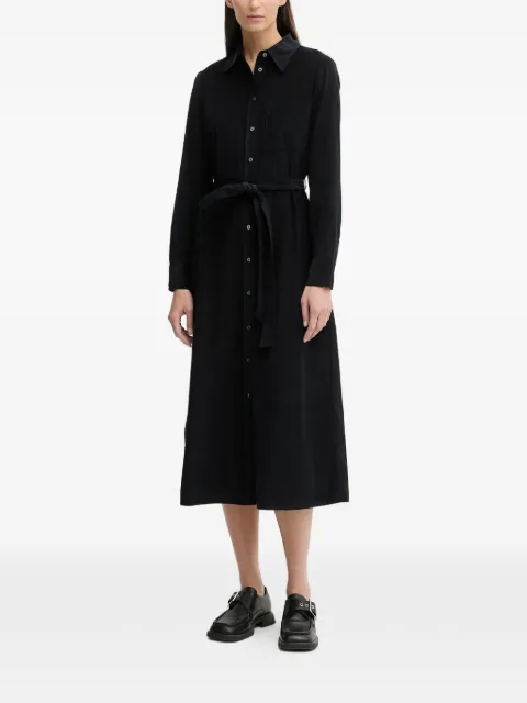 Marc O'Polo belt collared midi dress Blue 600088221015