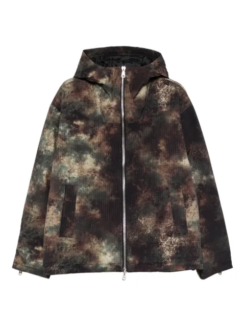 COLE BUXTON camouflage-pattern hooded jacket Brown AW25CRPK170