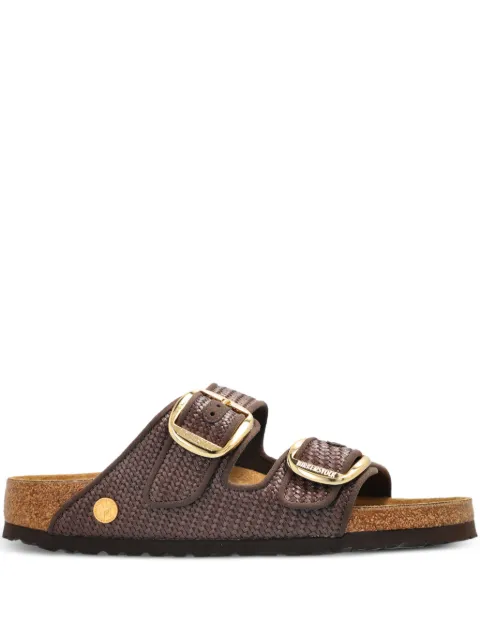 Birkenstock Arizona raffia buckle-strap sandals Brown 1031418
