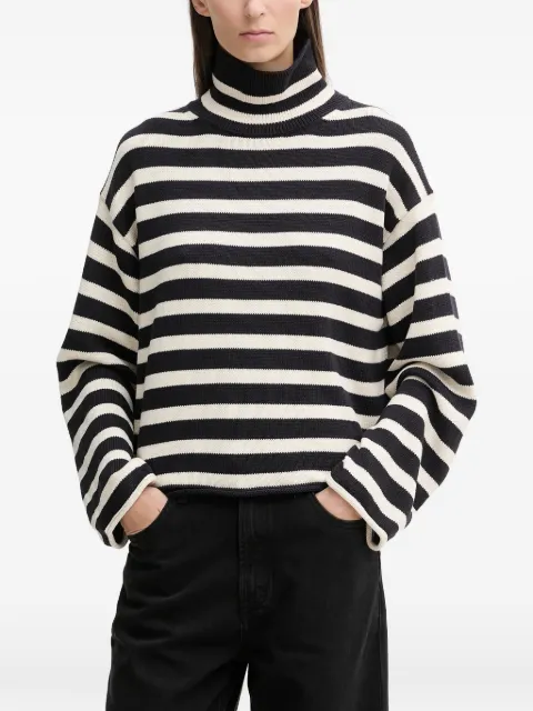 Marc O'Polo striped roll-neck knitwear Black 600605960013