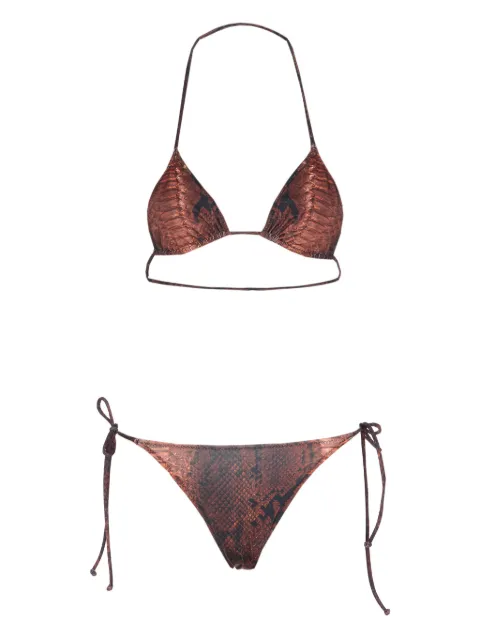 Jean Paul Gaultier printed bikini Brown BS039J035P6000