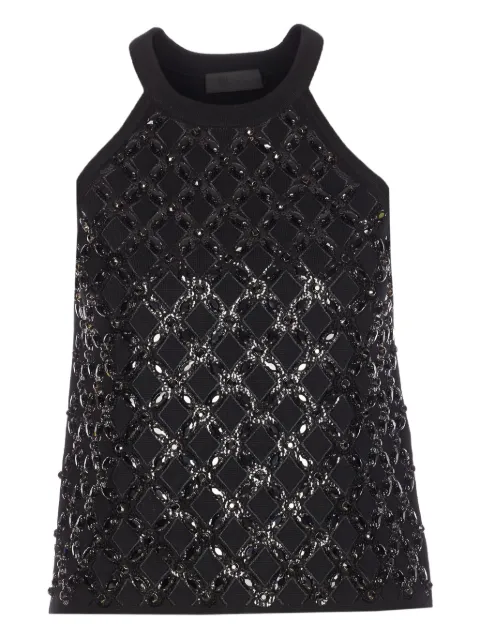 LIU JO top with bejewelled embellishment Black PA6048MS99E22222