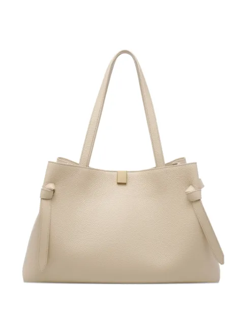 Yuzefi Gyoza pebble-grain shoulder bag Neutrals YUZRS26HBGZTL066