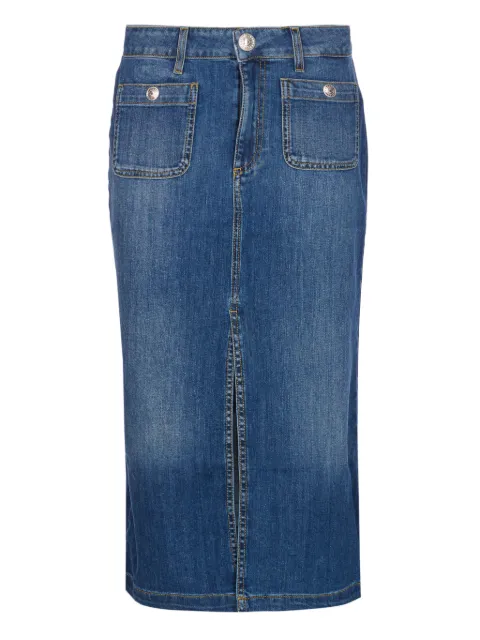 LIU JO front-slit skirt Blue UA6259D027578988